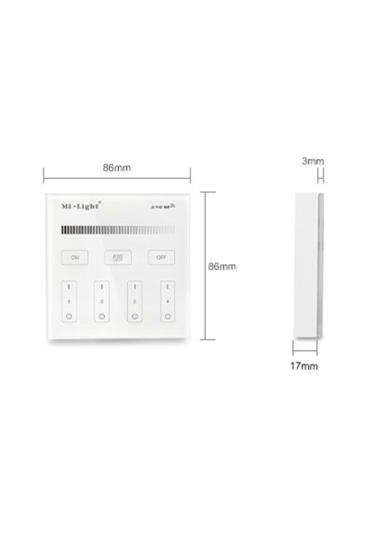 Wireless wall controller for single colour LED strip |White | Leading L ...