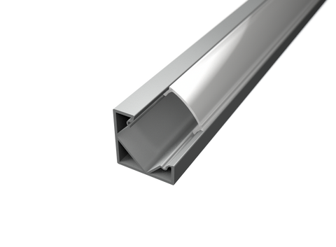 Corner Aluminium LED Profile + Opal Diffuser                             